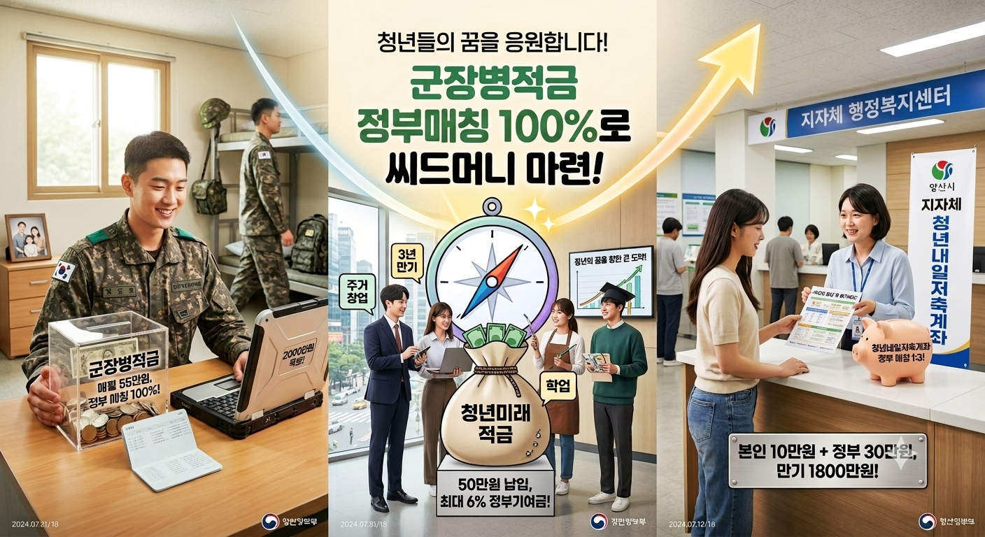 군장병적금 · 청년미래적금 · 청년내일저축계좌 청년의 미래를 바꾸는 씨드머니 설계 완벽 가이드